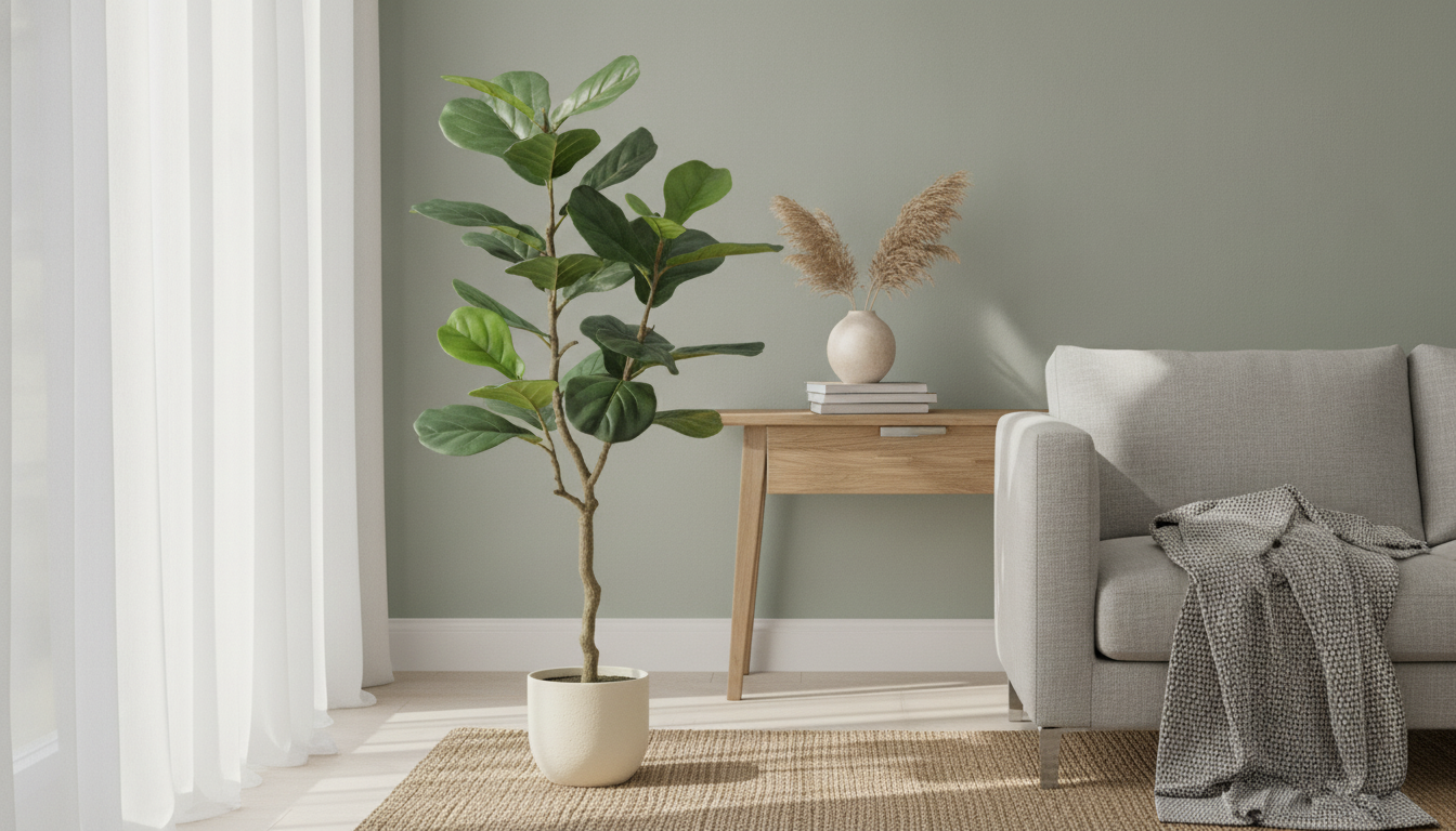 Artificial Fiddle Leaf Fig Tree: Realistic, No-Maintenance Style