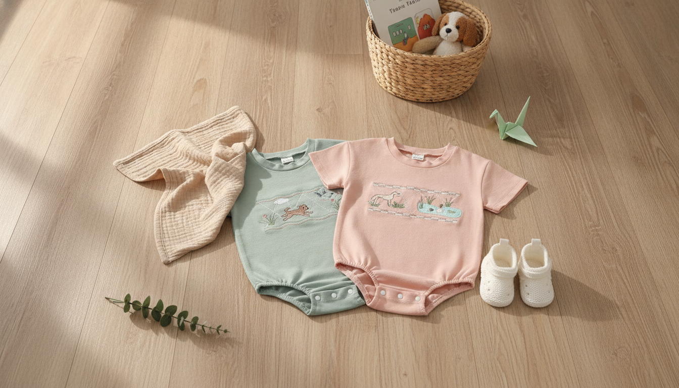 Duck & Dog Embroidered Baby Romper: Soft Everyday Fit