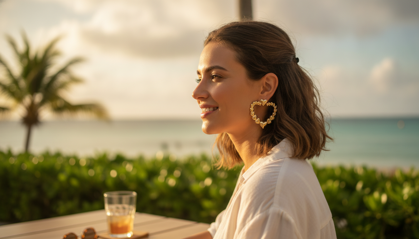 Heart-Shaped Bamboo Hoops: Bold Summer Statement