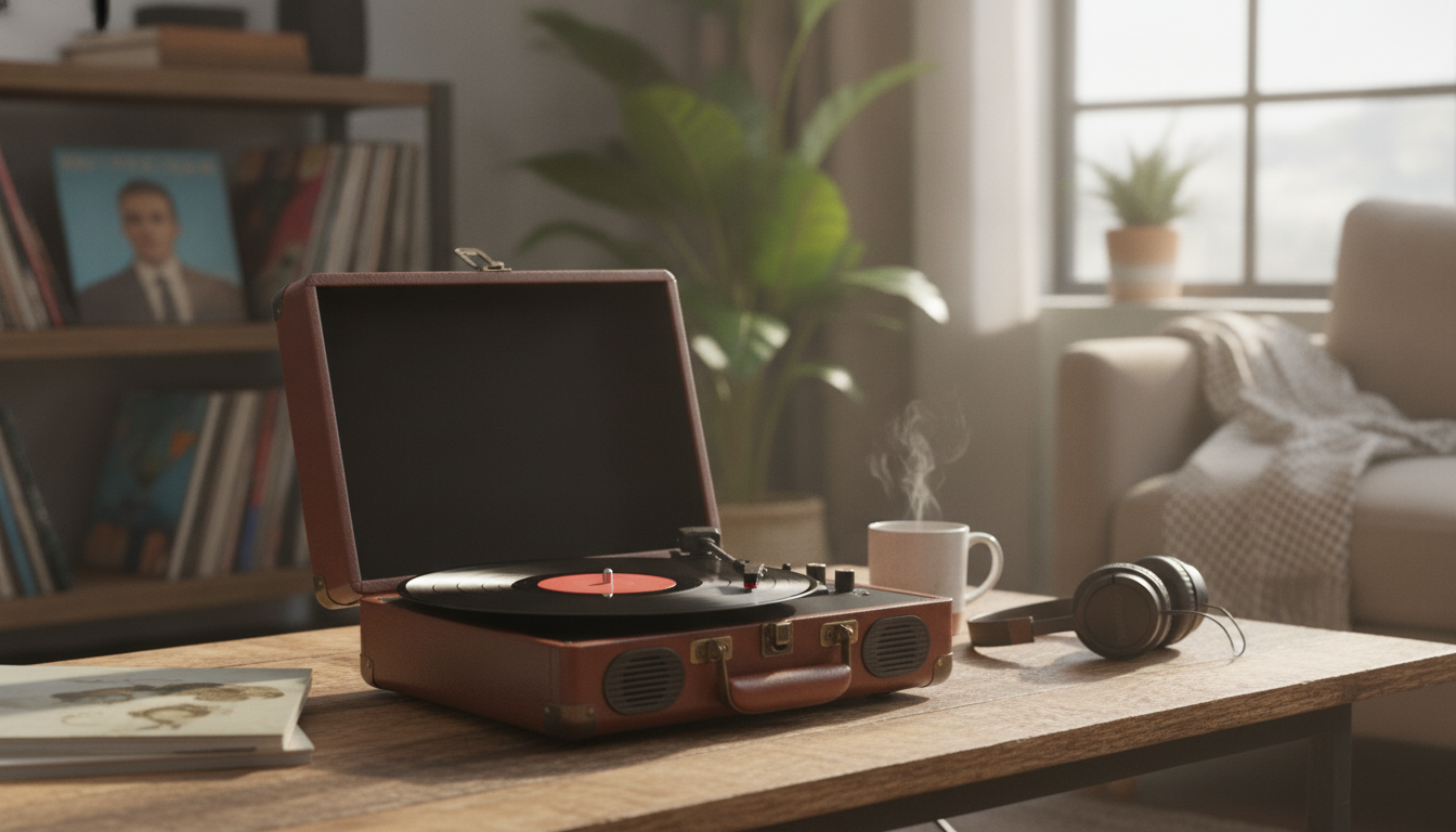 C260 3-Speed Bluetooth Turntable with Built-In Speakers