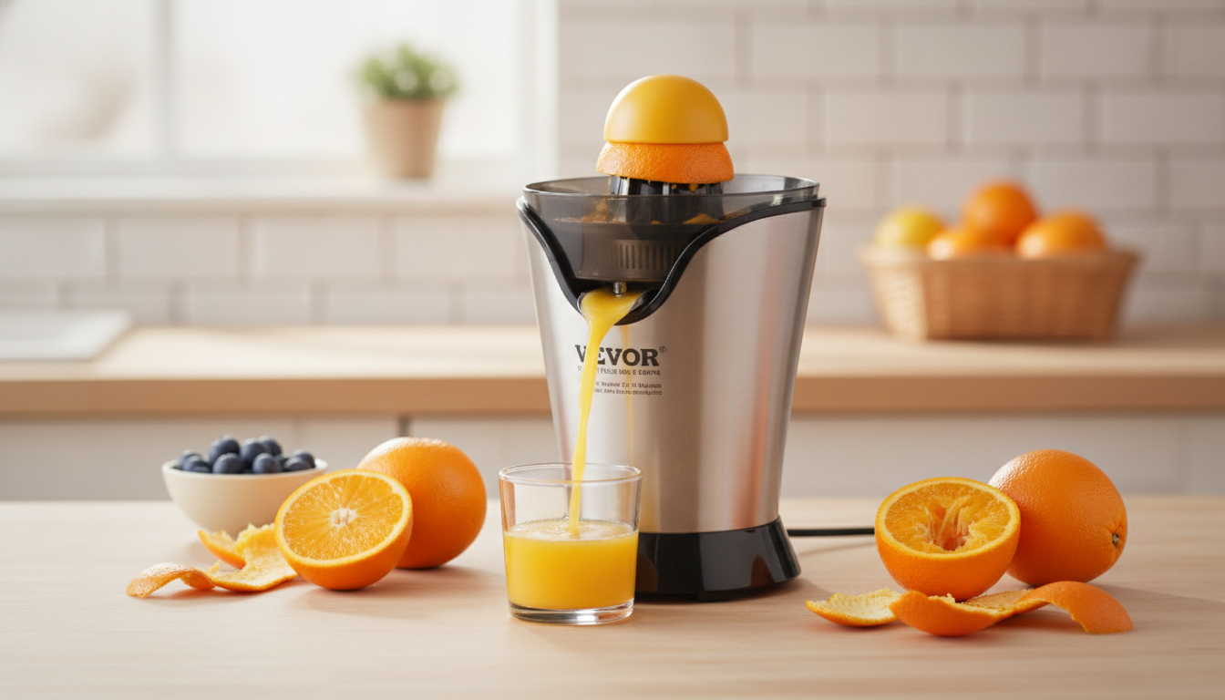 Electric Citrus Juicer: Stainless Filter, One Cone Guide