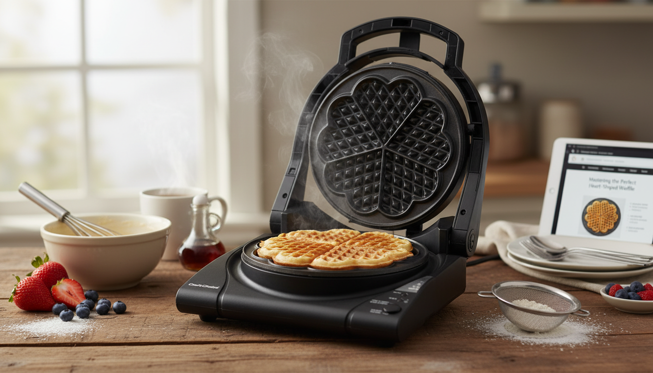 Heart Waffles Perfected: Dial In Color & Crispness